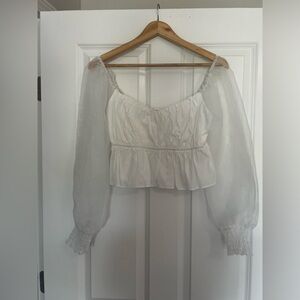 White Vestique Crop Top
